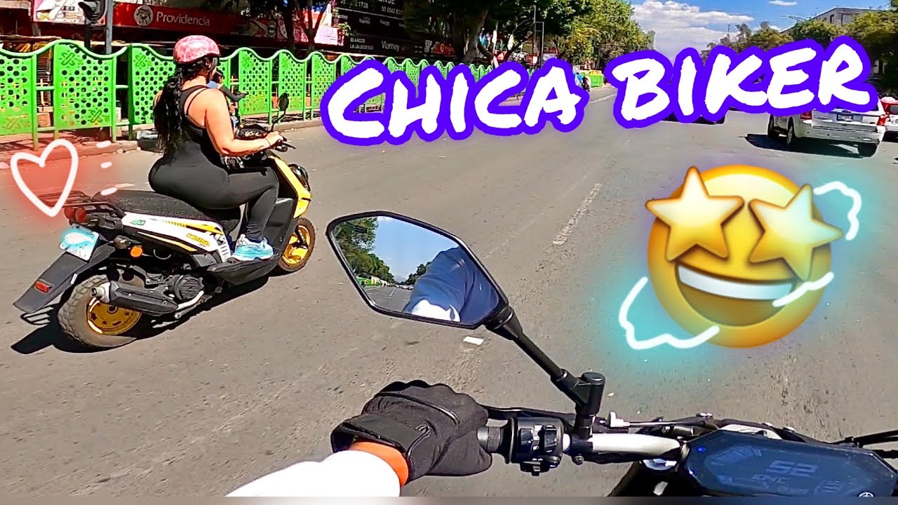 Las chicas biker siempre se ven bien🍑 observaciones diarias motovlog Yamaha mt07