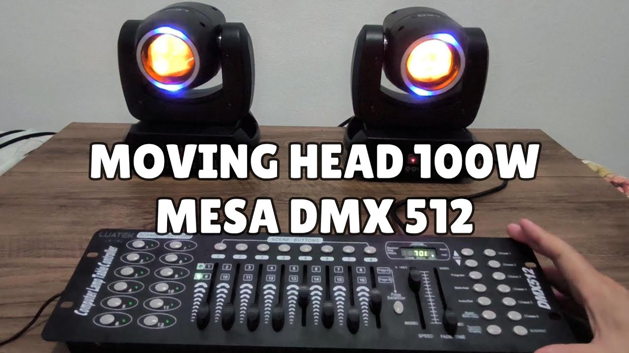 Tutorial: Endereçamento dos Moving Beam 100W Mesa DMX 512 Luatek