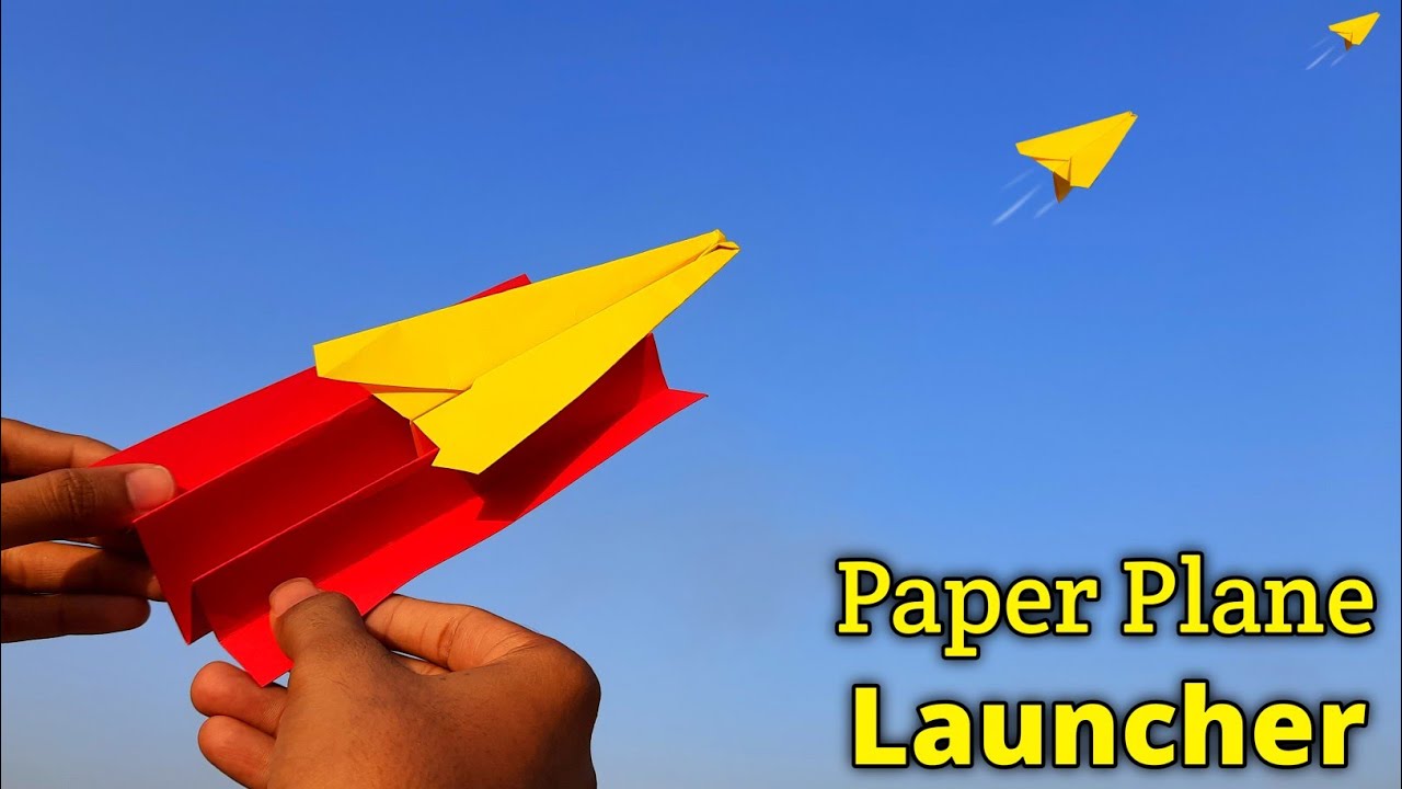 how to make paper plane launcher , Rubberband plane launcher , how to