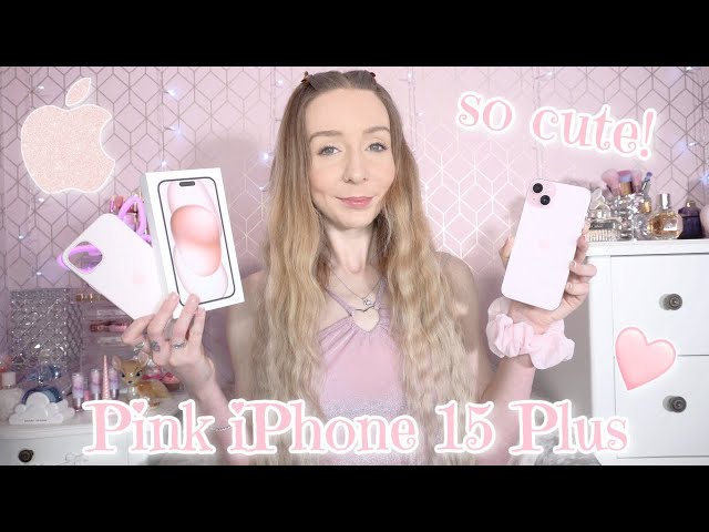 Pink iPhone 15 Plus Unboxing 📱💕🌸 so cute! - YouTube