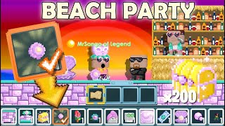 Ultimate Golden Pearl Chest Prize + NEW ITEMS (BEACH PARTY) | GrowTopia