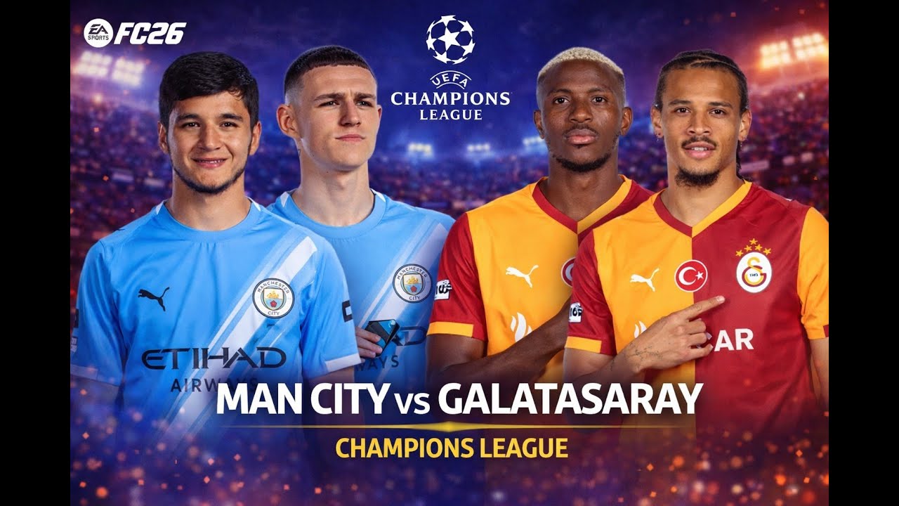 Manchester City vs Galatasaray | UEFA Champions League Highlights 25/26⚽️🔥
