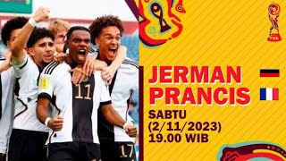 LIVE: Jerman U17 vs Perancis U17 Piala Dunia U 17(LIVE SCORE)