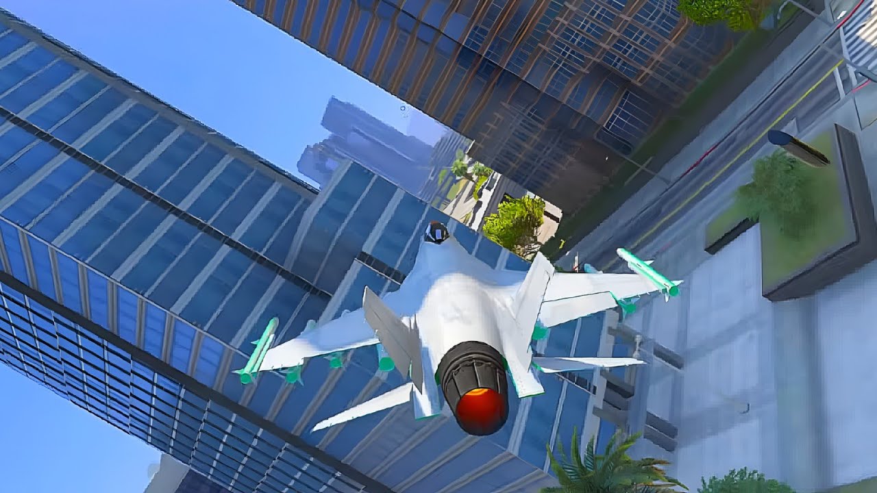 AzRoZ | Very low-altitude jet show between the towers - YouTube