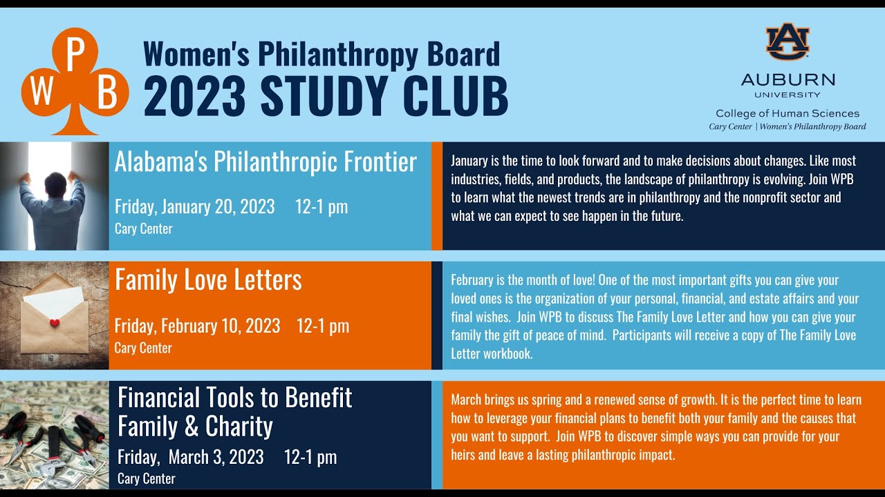 2023 WPB Study Club- Session 3 - Financial Tools to Benefit Family and Charity