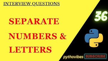 how to separate alphabets and digits in Python #interview #programming #coding  @pythonvibes_