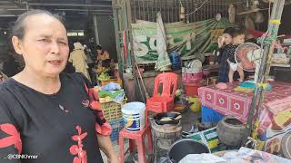Amazing food market at Cambodia phsa nut BATTAMBANG