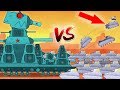 Large army of tanks against KB-44. Cartoon about tanks new episode. World of tanks animation.