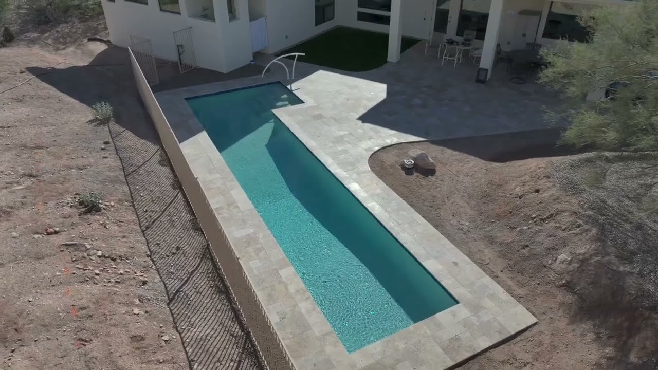 Stunning Modern Lap Pool Completion - Omni Builders' Latest Beauty in Arizona