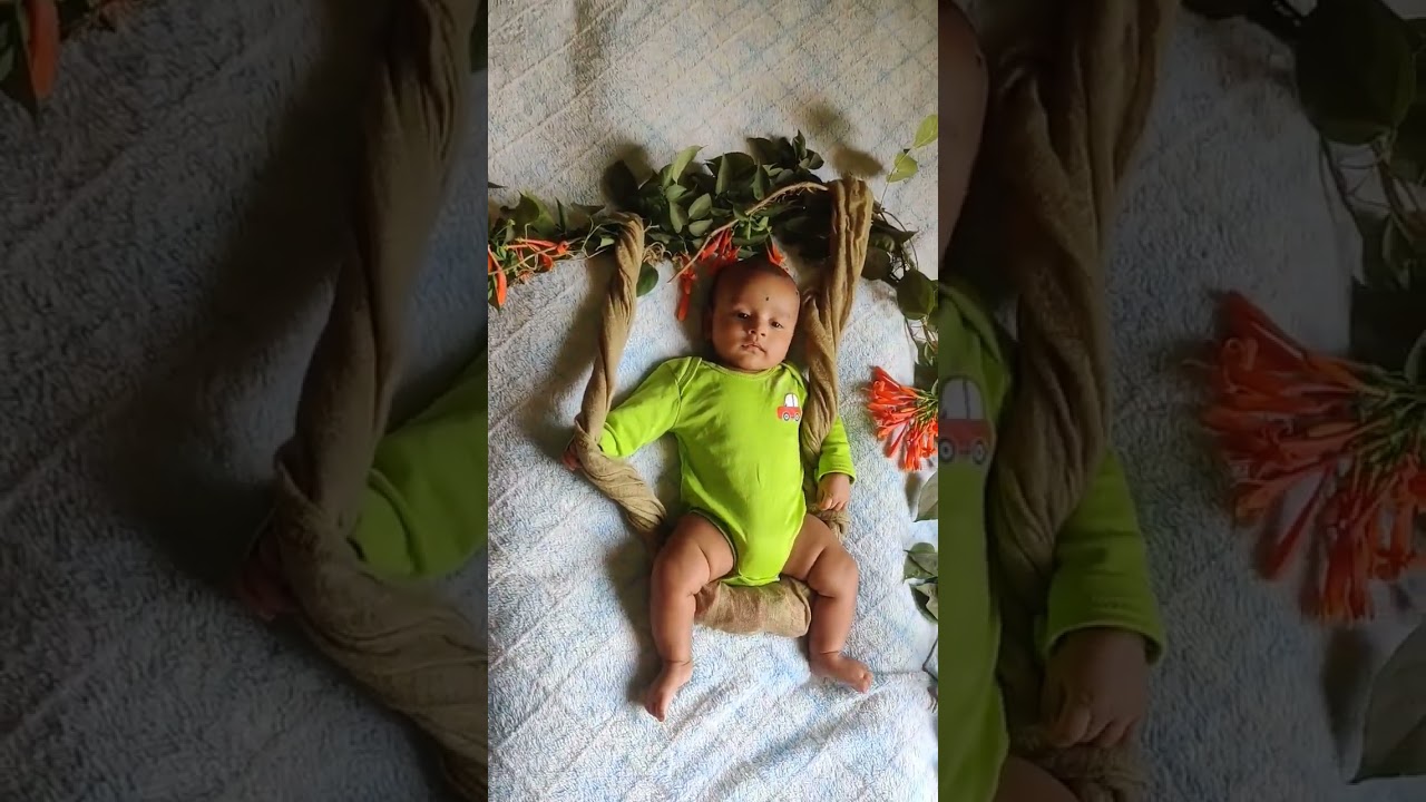 Swing Baby boy photography... 2month baby photoshoot ideas 😀