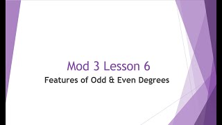 Math 3 - Mod 3.6 Notes