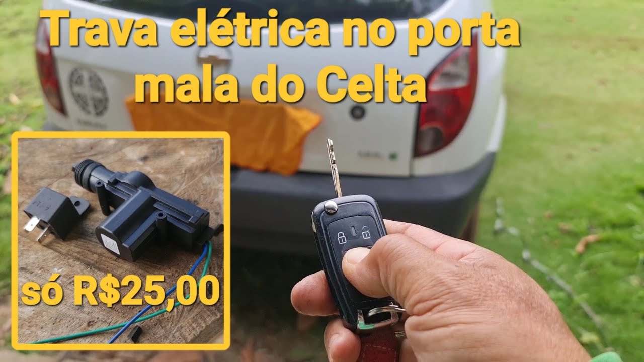 Trava elétrica no porta-malas do Celta. instalação completa. Só R$25,00 no mercado livre