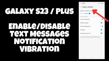 Galaxy S23 / Plus : Enable/Disable Text Messages Notification Vibration