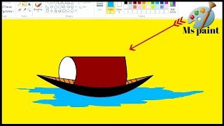 Ms paint drawing Tutorial.How to Draw a Boat in ms paint Ms paint drawing Tutorial.How to Draw a Boat in ms paint