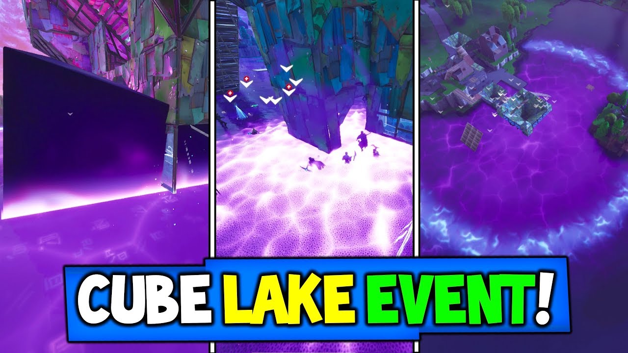 *NEW* ENTIRE FORTNITE CUBE EVENT GAMEPLAY AT LOOT LAKE! (RIP Loot Lake / RIP The CUBE!)