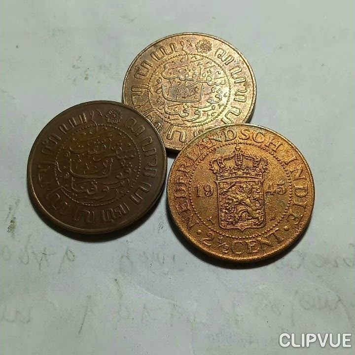 jual koin benggol 2.5 cent nederland indie 1945 harga 30 rb 1 keping
