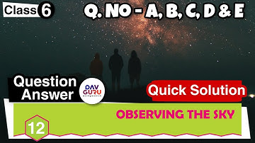 Chapter 12 | Observing the Sky | DAV Class 5 Science | Question Answer 🔥🔥🔥