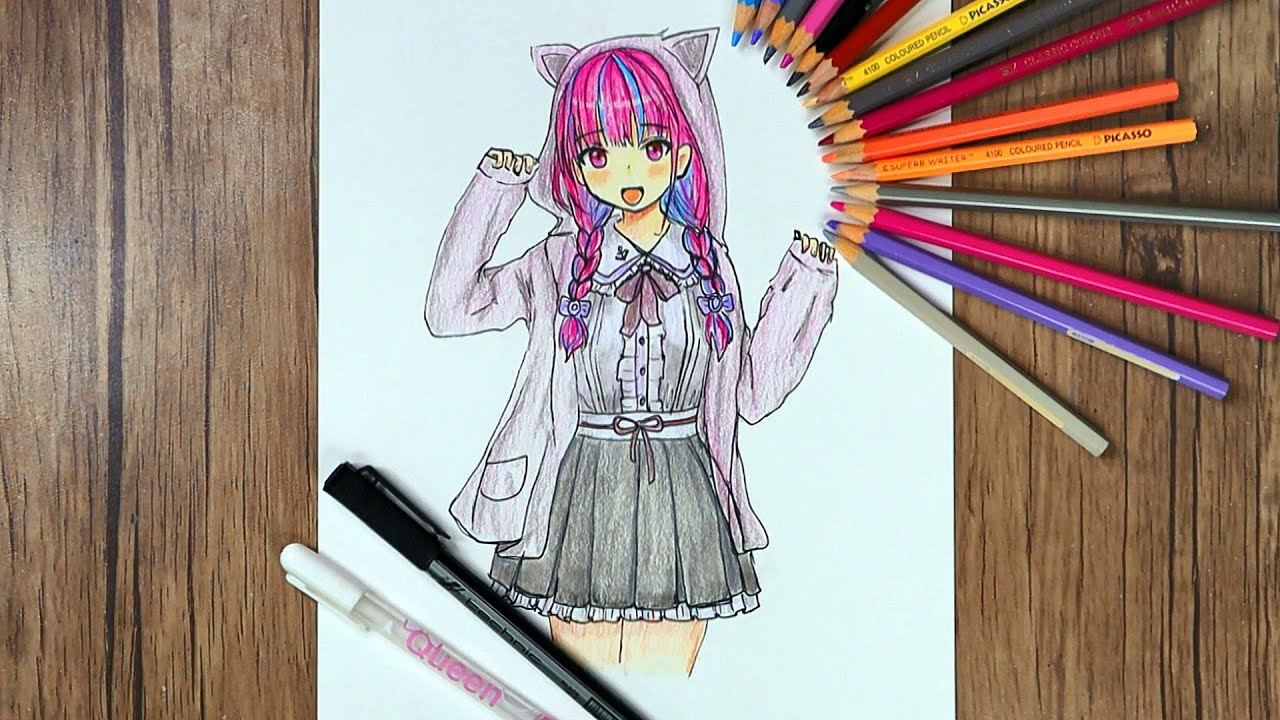Colored anime drawing  ArtistsClients