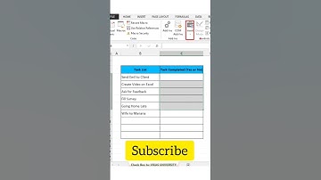 How to Create Checkbox To Do List in Excel | #shorts #excel #exceltips #exceltricks #exceltutorial