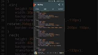 My Dog using Html & Css codes | @D learner...