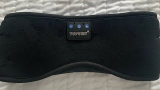 Sleep, Travel, Relax — TOPOINT Wireless Headphone Eye Mask Review for Deep Sleep! #ad screenshot 4