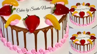 How to decorate a Cake with fresh fruit | Como decorar un pastel con frutas frescas
