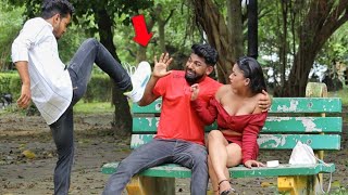 Taking Pictures with Strangers Cute Girl in Front of Her Boyfriend 😲😱