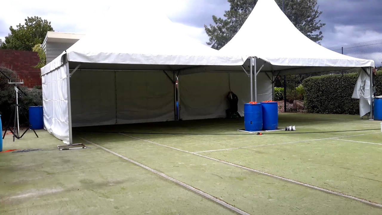 Pagoda marquee set up Time-lapse.  6m x 12m