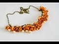 Колье с цветами из полимерной глины / Necklace with flowers made of polymer clay