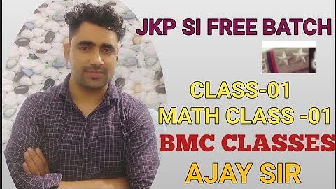 Jkp si free batch math series class 01