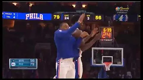 Joel Embiid Throws Down A Spectacular Windmill Dunk!