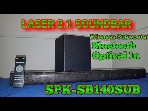 laser soundbar with wireless sub