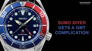 Seiko Prospex 200M Sumo Solar Blue/Red GMT Ref. SBPK005 - YouTube