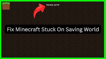 Minecraft Stuck on Saving World (Quick fix)
