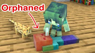 Monster School : Orphaned Baby Zombie - Sad Story - Minecraft Animation