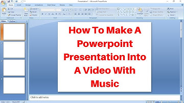 How To Make A Powerpoint Presentation Into A Video With Music