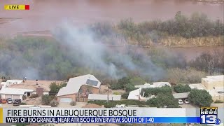 KRQE Live: Crews work to contain Albuquerque bosque fire Bosque Fire In Albuquerque