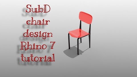 SubD chair design | Rhino 7