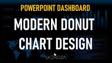Modern donut chart  - PowerPoint dashboard