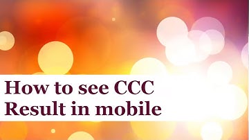 How to see CCC Doeacc Result in Hindi