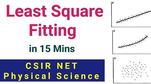 Least Square Fitting Experimental Methods CSIR NET Physics