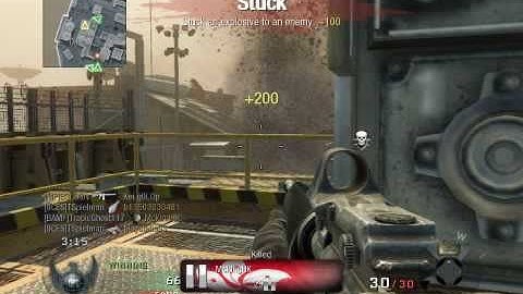 Black ops Semtex across the map stick!!! LOL nut shot best kill on black ops!! Actual NUTSHOT