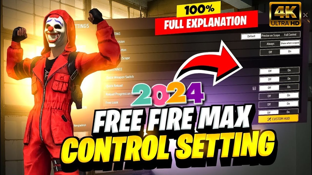 Control Setting Free Fire | Pro Player Setting Free Fire 2024 | Free ...