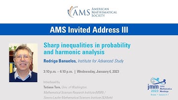 Rodrigo Bañuelos, "Sharp Inequalities in Probability and Harmonic Analysis"