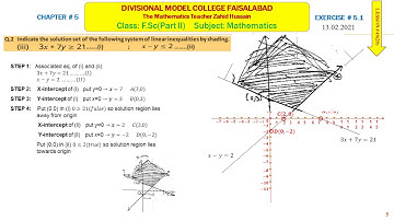 F Sc Part II Mathematics Lesson # 29    Ex 5 1 by Zahid Hussain