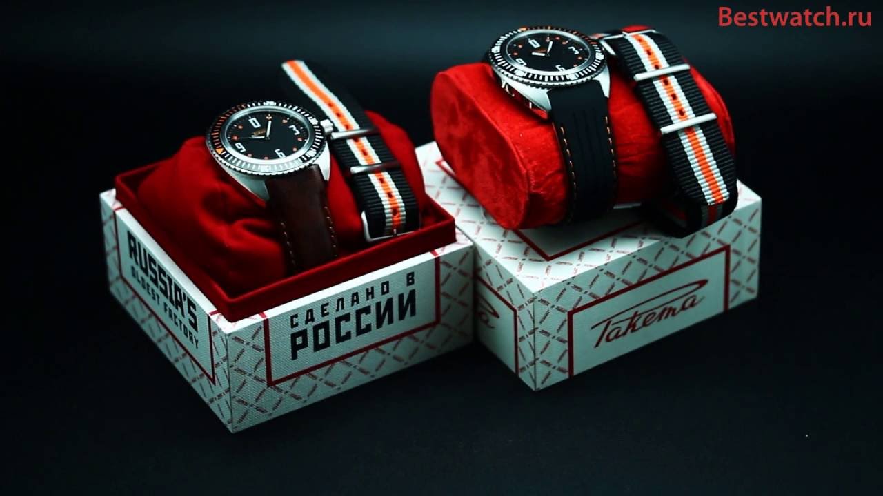 Обзор механических часов с автоподзаводом Raketa Amphibia W-85-16-10-0120, W-85-16-20-0122