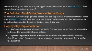 How to Navigate to a MenuSubItem in ShinyDashboard After Page Reload