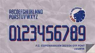 F.C. København | Free Font copenhagen 2023/24 | Football Fonts | how to edit in coreldraw