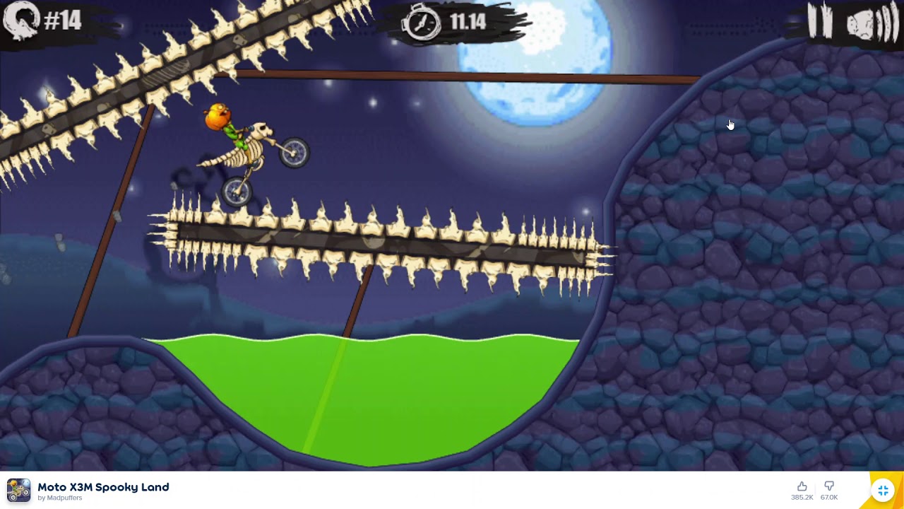 MOTO X3M SPOOKY LAND LEVEL 14 YouTube