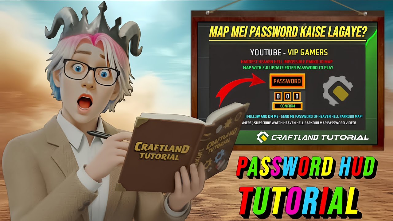 Password Hud 🤔 How To Make Password 🔑 Custom Hud Script In Craftland | VIP GAMERS # ...
